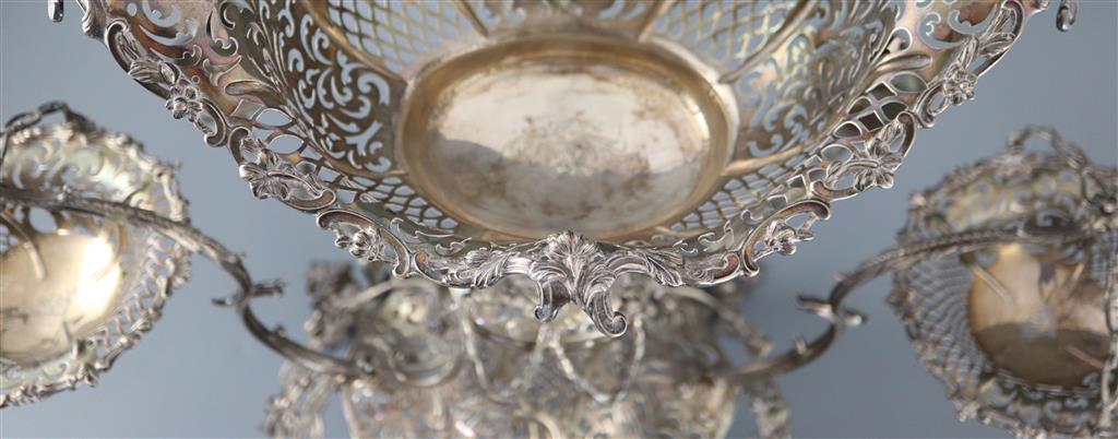A good George III silver epergne, by Thomas Pitts I,